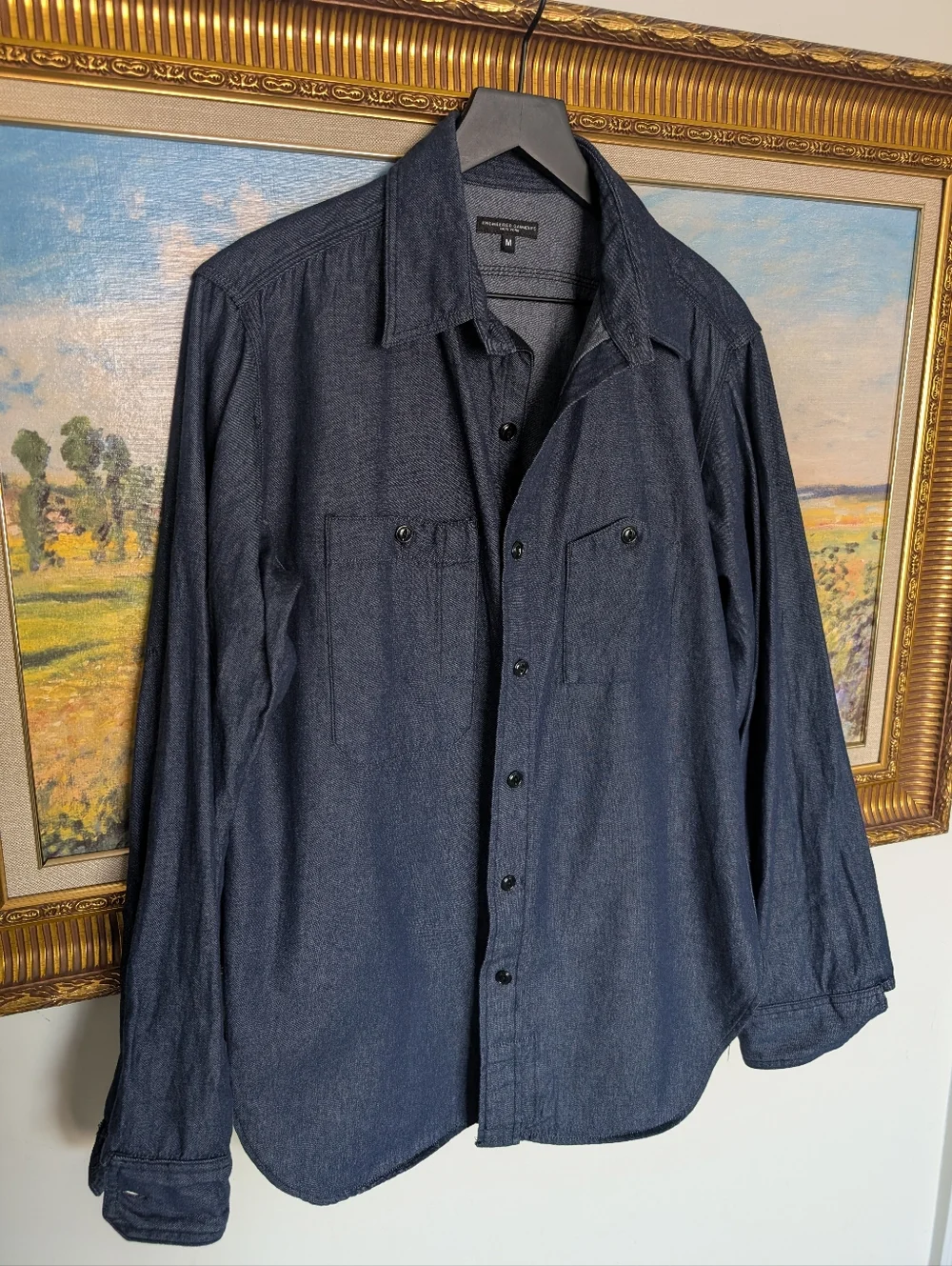 Engineered Garments Dark Denim Work Shirt - Medium - Picture 2 of 9